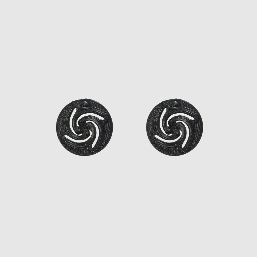 Rose Earrings I Black