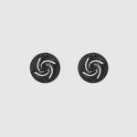 Rose Earrings I Black