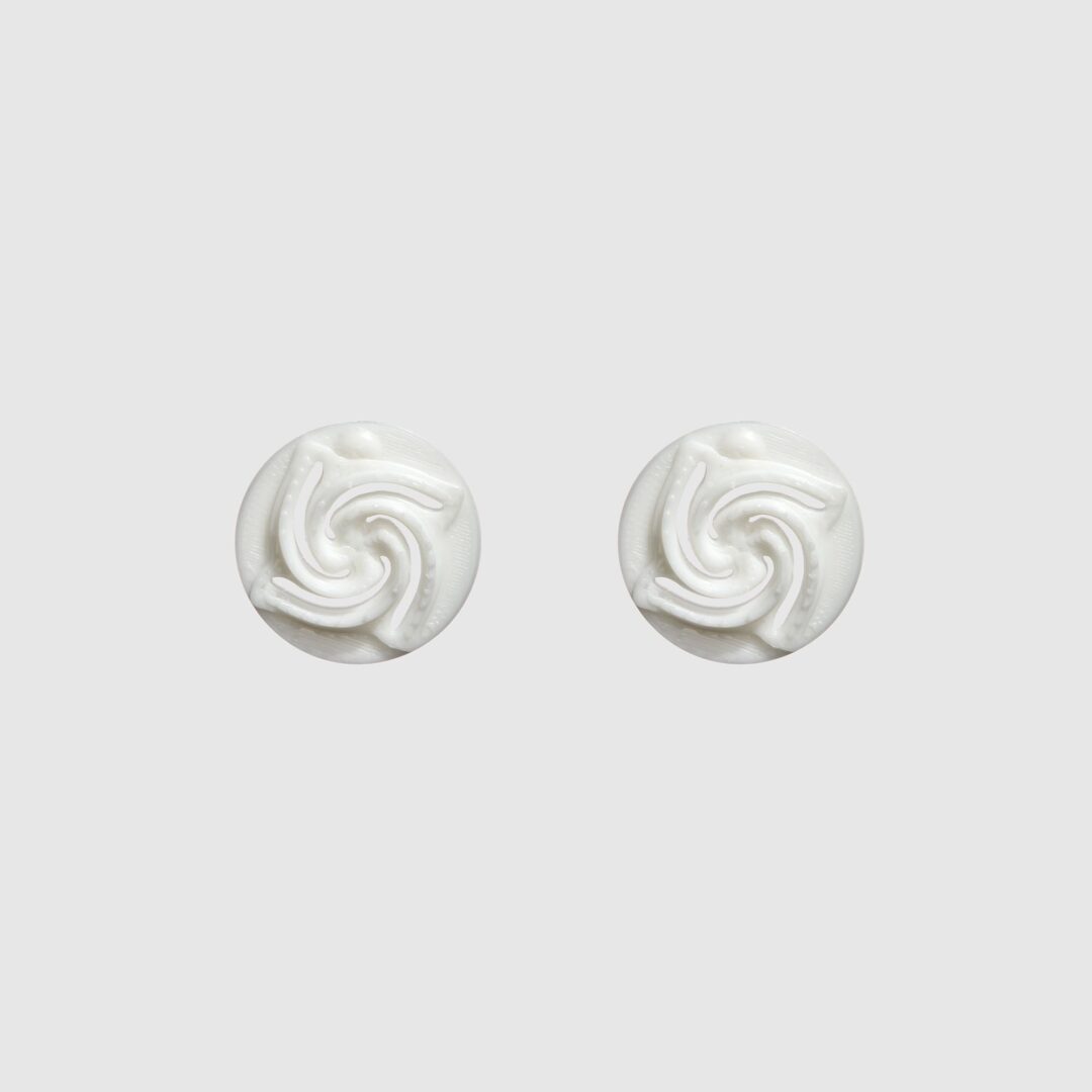 Rose Earrings I White