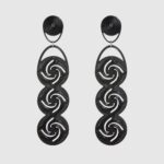 Rose Earrings II Black