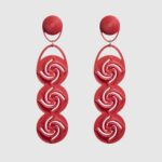 Rose Earrings II Red